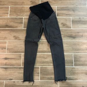 Medium MATERNITY Grey Full Belly band Jeggings